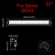 22 Inch PRO Series LED Light Bars with Precision Parabolic Reflectors.
